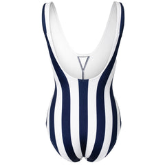 Speedo Ice Cream U-Back Womens Navy/White Swimming Costume