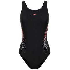 Speedo Placement Muscleback Womens Black Swimsuit