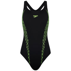 Speedo Placement Muscleback Womens Black Swimsuit