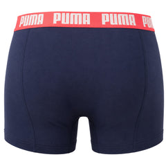 Puma 2-Pack Basic Mens Grey/Navy Boxer Shorts