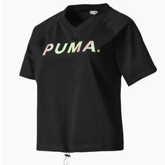 Puma Branded Graphic Womens Black T-Shirt