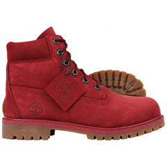 Timberland 6inch Premium Waterproof Kids Burgundy Boots
