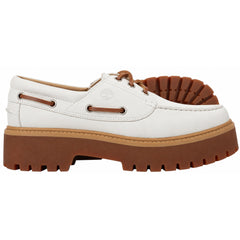 Timberland Stone Street Womens White Boat Shoes