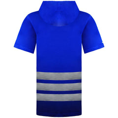 Adidas Hooded Mens Blue T-Shirt