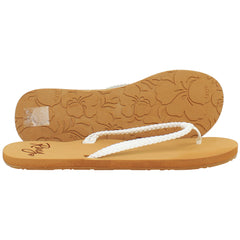 Roxy Costas Womens White Flip-Flops