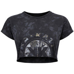 Gymshark KK Twins Raw Womens Black Crop Top