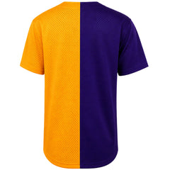 Mitchell & Ness NBA Los Angeles Lakers Split Mesh Mens Purple/Yellow Shirt