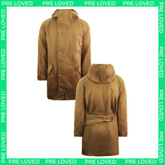 Lacoste Twill Mens Brown Parka Jacket NO TAG