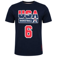 Mitchell & Ness #6 Patrick Ewing USA Mens Navy T-Shirt