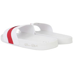 Born Rich Aurelio Mens White/Pink Sliders