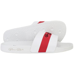 Born Rich Aurelio Mens White/Pink Sliders
