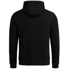 Crosshatch Chest Print Mens Black Hoodie