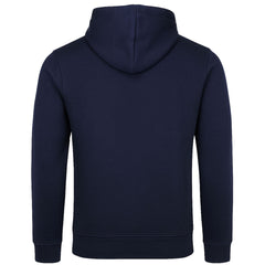 Crosshatch Chest Print Mens Navy Hoodie