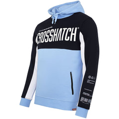 Crosshatch Compounds Panel Mens Navy/Light Blue Hoodie