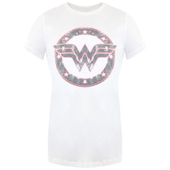 DC Comics Wonder Woman Emblem Womens White T-Shirt