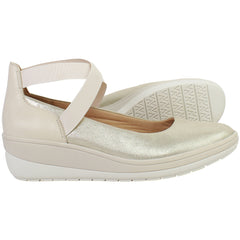Vionic Ellery Womens Beige Wedges