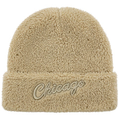 Mitchell & Ness NBA Chicago Bulls Sherpa Knit Off White Beanie