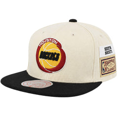 Mitchell & Ness NBA Houston Rockets Vintage Jockey Cream Cap
