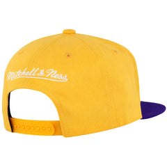Mitchell & Ness NBA Los Angeles Lakers Half and Half Purple/Yellow Cap