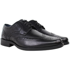 Hush Puppies Brace Brogue Mens Black Shoes