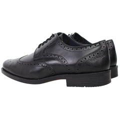 Hush Puppies Brace Brogue Mens Black Shoes