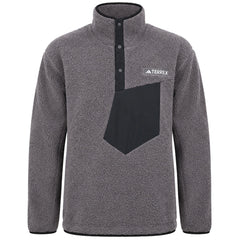 Adidas Xploric Pile Snap Mens Grey Sweater