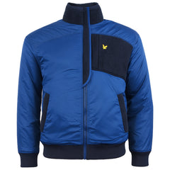 Lyle & Scott Reversible Recycled Mens Navy Shearling Jacket