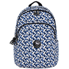 Kipling Delia Curious Leopard Blue Backpack