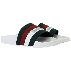 Lambretta Prince Mens White/Green Sliders