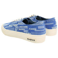 Seavees Legend Embroidery Womens Blue Plimsolls