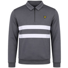 Lyle & Scott Wide Stripe Mens Grey Sweater