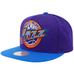 Mitchell & Ness NBA Utah Jazz XL Logo 2 Tone Purple/Blue Cap