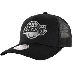 Mitchell & Ness NBA Los Angeles Lakers Melange Logo Trucker Black Cap