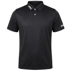 2XU Tech Mens Black Polo Shirt