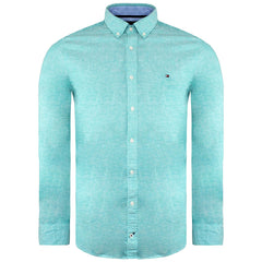 Tommy Hilfiger Plain Mens Blue Oxford Shirt