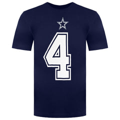 Nike NFL Dallas Cowboys 4 Dak Prescott Mens Navy T-Shirt