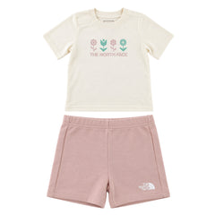The North Face Cotton Summer Kids White/Pink Set
