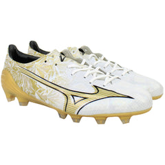 Mizuno Alpha Japan Mens White/Gold Football Boots