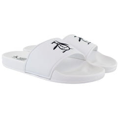 Penguin Pier Mens White Sliders