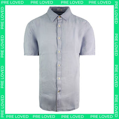 Pepe Jeans John Regular Fit Mens Blue Shirt - Size L - Dirt mark