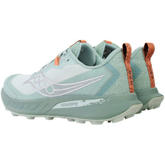 Saucony Peregrine 15 Womens Green Running Shoes