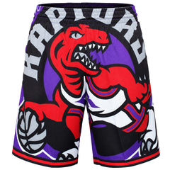 Mitchell & Ness NBA Toronto Raptors Big Face Mens Purple Shorts