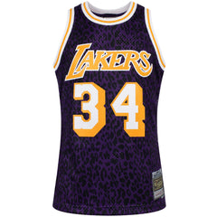 Mitchell & Ness NBA Los Angeles Lakers #34 O'Neal Wild Life Purple Vest