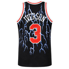 Mitchell & Ness NBA Philadelphia 76ers Lightning Jersey 3 Iverson Mens Black Vest