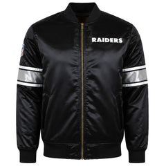 Mitchell & Ness NFL Oakland Raiders Heavyweight Mens Black Satin Jacket