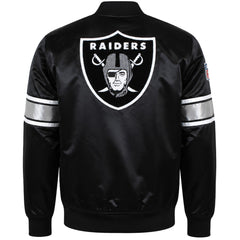 Mitchell & Ness NFL Oakland Raiders Heavyweight Mens Black Satin Jacket