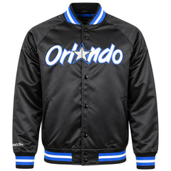 Mitchell & Ness NBA Orlando Magic Lightweight Mens Black Satin Jacket