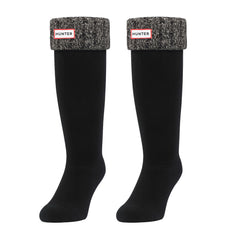 Hunter 6 Stitch Cable Knitted Black Tall Boot Socks