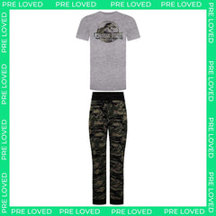 Jurassic Park Logo Mens Camo Pyjama Set NO TAG