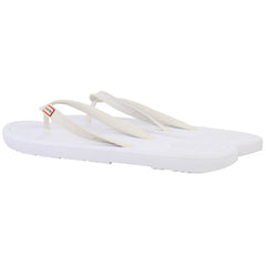 Hunter Logo Womens White Flip-Flops